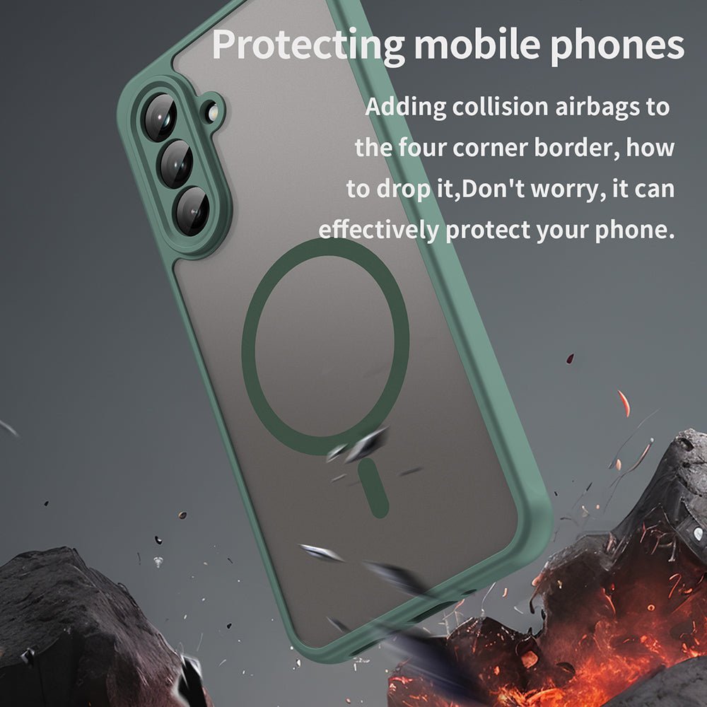 Techsuit Samsung Galaxy A26 5G - Σκληρή Θήκη με Πλαίσιο Σιλικόνης και MagSafe - HaloFrost II MagSafe - Green