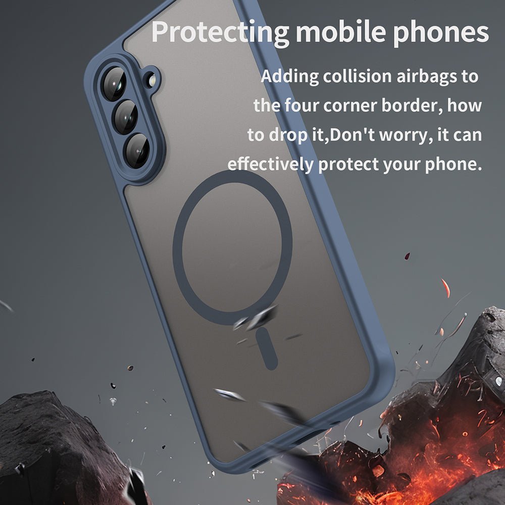 Techsuit Samsung Galaxy A26 5G - Σκληρή Θήκη με Πλαίσιο Σιλικόνης και MagSafe - HaloFrost II MagSafe - Navy Blue