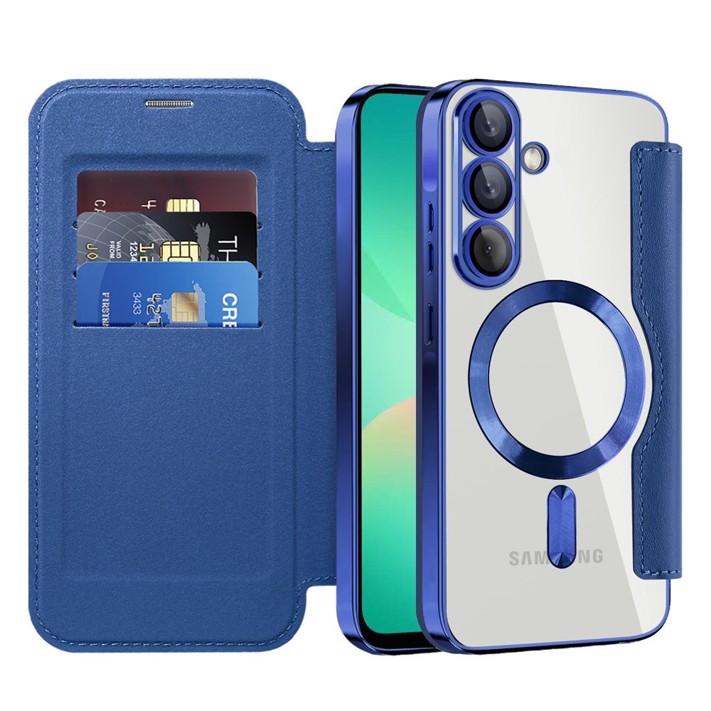 Techsuit Samsung Galaxy A26 5G - Θήκη Βιβλίο με MagSafe με Υποδοχές Καρτών και RFID Προστασία - SmartMag Book Case - Blue