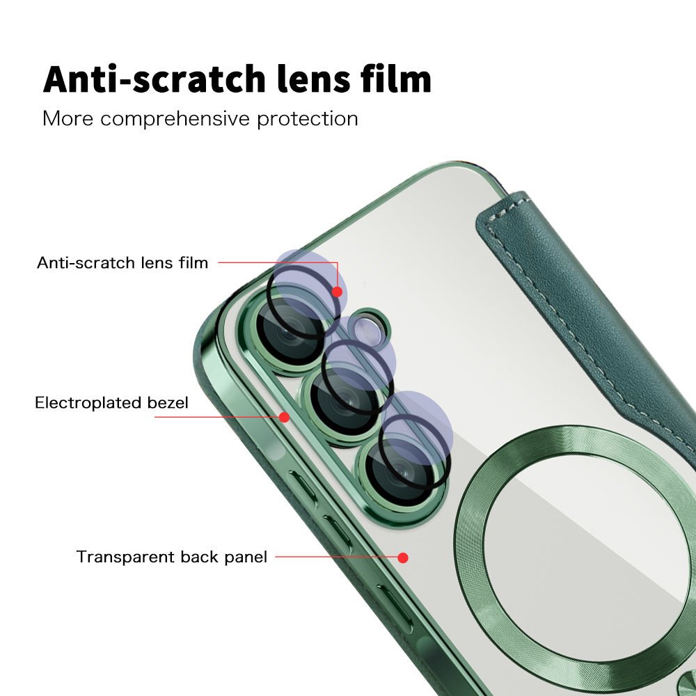 Techsuit Samsung Galaxy A26 5G - Θήκη Βιβλίο με MagSafe με Υποδοχές Καρτών και RFID Προστασία - SmartMag Book Case - Green