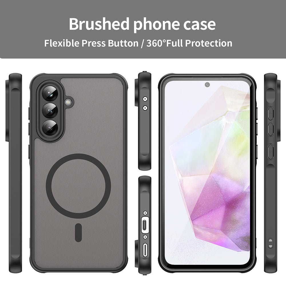 Techsuit Samsung Galaxy A36 5G - Σκληρή Θήκη με Πλαίσιο Σιλικόνης και MagSafe - HaloFrost II MagSafe - Black