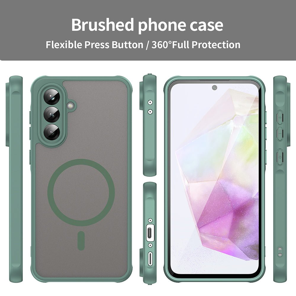 Techsuit Samsung Galaxy A36 5G - Σκληρή Θήκη με Πλαίσιο Σιλικόνης και MagSafe - HaloFrost II MagSafe - Green