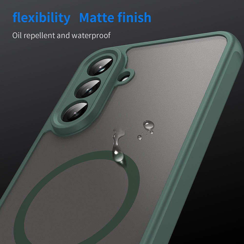 Techsuit Samsung Galaxy A36 5G - Σκληρή Θήκη με Πλαίσιο Σιλικόνης και MagSafe - HaloFrost II MagSafe - Green