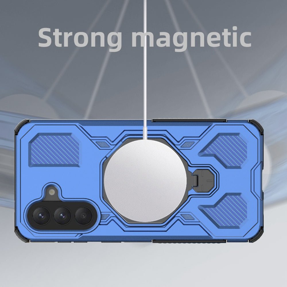 Techsuit Samsung Galaxy A37 5G - Σκληρή Θήκη με Δαχτυλίδι Συγκράτησης - Carbon Shield Pro - Black