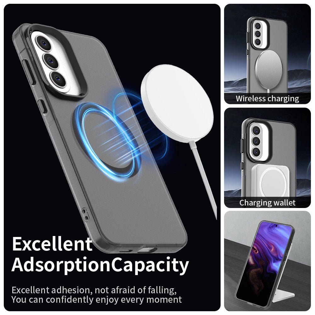 Techsuit Samsung Galaxy A37 5G - Σκληρή Θήκη με Πλαίσιο Σιλικόνης και MagSafe - CandyCase MagSafe - Black