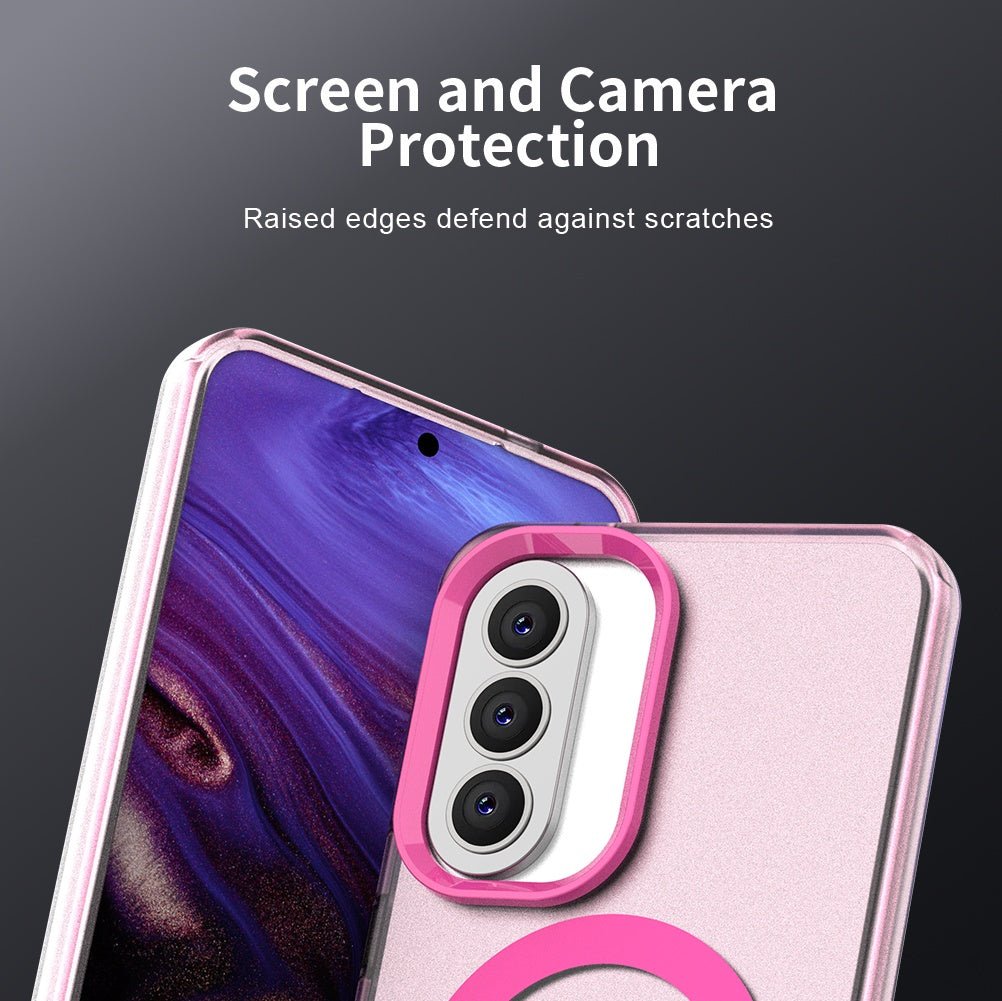 Techsuit Samsung Galaxy A37 5G - Σκληρή Θήκη με Πλαίσιο Σιλικόνης και MagSafe - CandyCase MagSafe - Pink