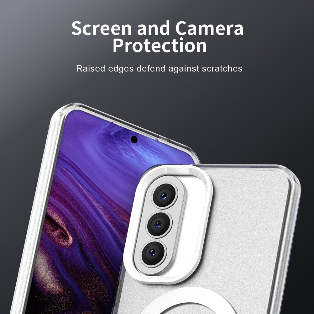 Techsuit Samsung Galaxy A37 5G - Σκληρή Θήκη με Πλαίσιο Σιλικόνης και MagSafe - CandyCase MagSafe - White