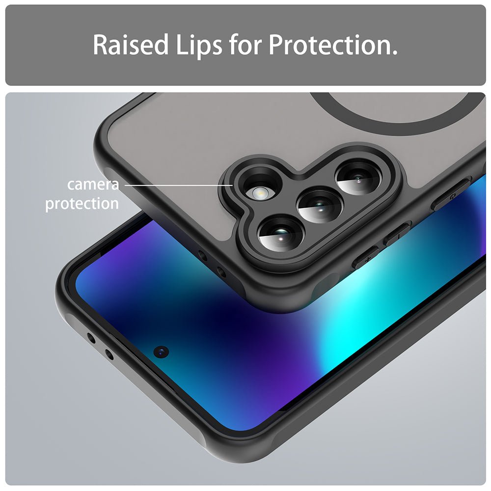 Techsuit Samsung Galaxy A37 5G - Σκληρή Θήκη με Πλαίσιο Σιλικόνης και MagSafe - HaloFrost II MagSafe - Black