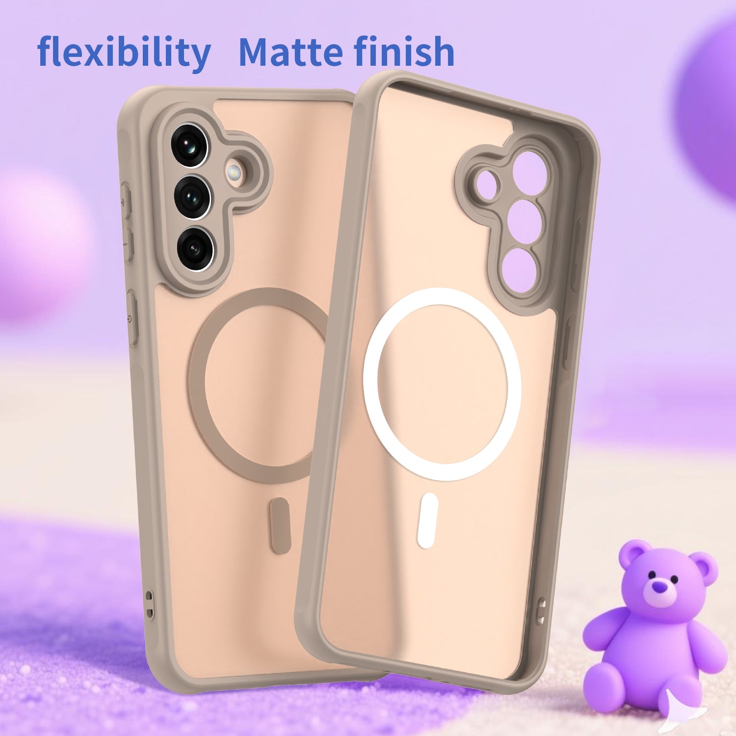 Techsuit Samsung Galaxy A37 5G - Σκληρή Θήκη με Πλαίσιο Σιλικόνης και MagSafe - HaloFrost II MagSafe - Gold