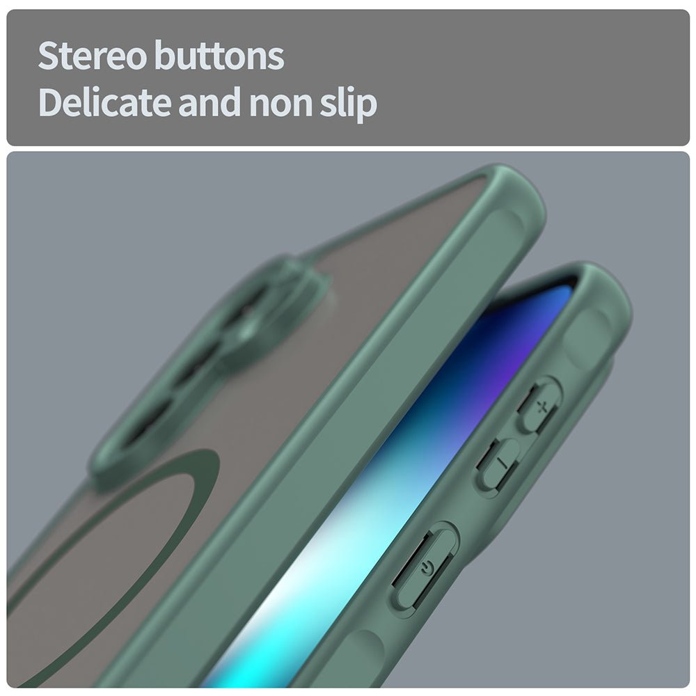 Techsuit Samsung Galaxy A37 5G - Σκληρή Θήκη με Πλαίσιο Σιλικόνης και MagSafe - HaloFrost II MagSafe - Green