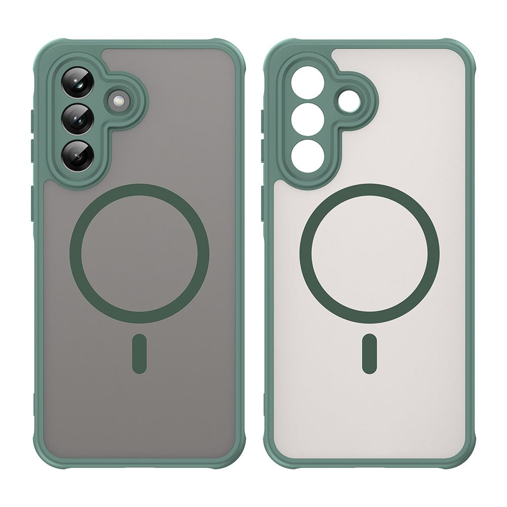 Techsuit Samsung Galaxy A37 5G - Σκληρή Θήκη με Πλαίσιο Σιλικόνης και MagSafe - HaloFrost II MagSafe - Green