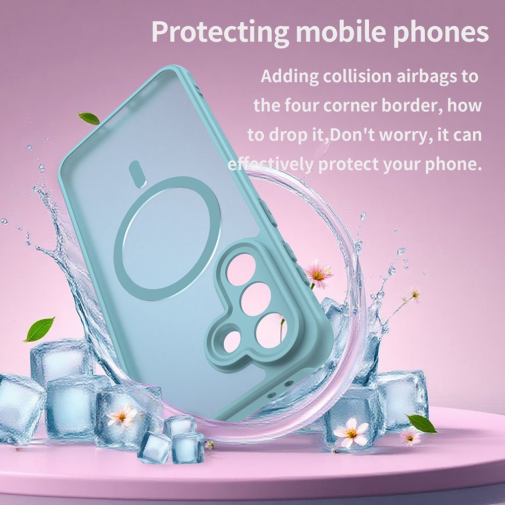 Techsuit Samsung Galaxy A37 5G - Σκληρή Θήκη με Πλαίσιο Σιλικόνης και MagSafe - HaloFrost II MagSafe - Mint Green