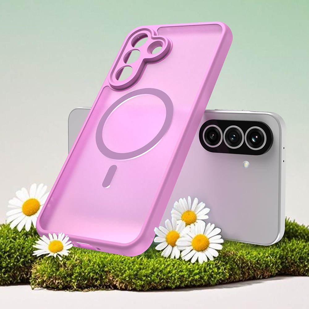 Techsuit Samsung Galaxy A37 5G - Σκληρή Θήκη με Πλαίσιο Σιλικόνης και MagSafe - HaloFrost II MagSafe - Pink