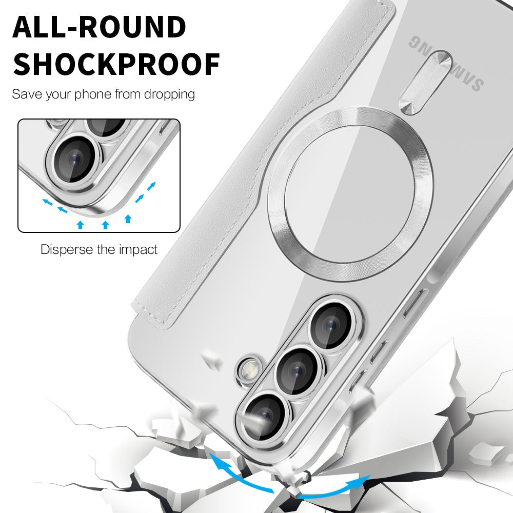 Techsuit Samsung Galaxy A37 5G - Θήκη Βιβλίο με MagSafe με Υποδοχές Καρτών και RFID Προστασία - SmartMag Book Case - Grey
