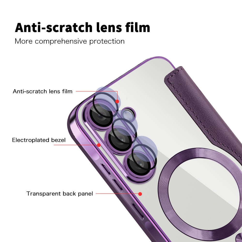 Techsuit Samsung Galaxy A37 5G - Θήκη Βιβλίο με MagSafe με Υποδοχές Καρτών και RFID Προστασία - SmartMag Book Case - Purple