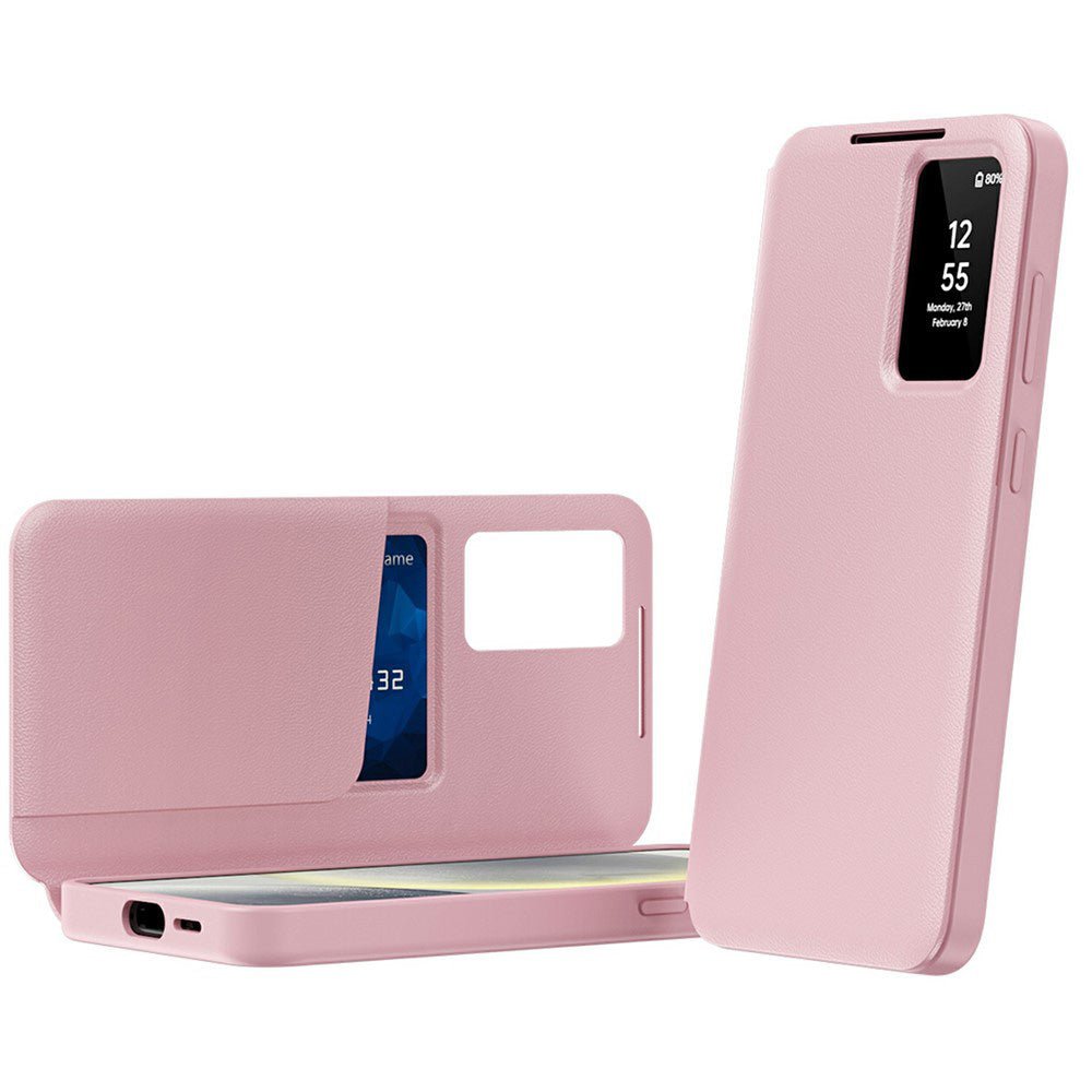Techsuit Samsung Galaxy A37 5G - Θήκη Βιβλίο με Θέση για 1 Κάρτα - SmartView Series - Pink