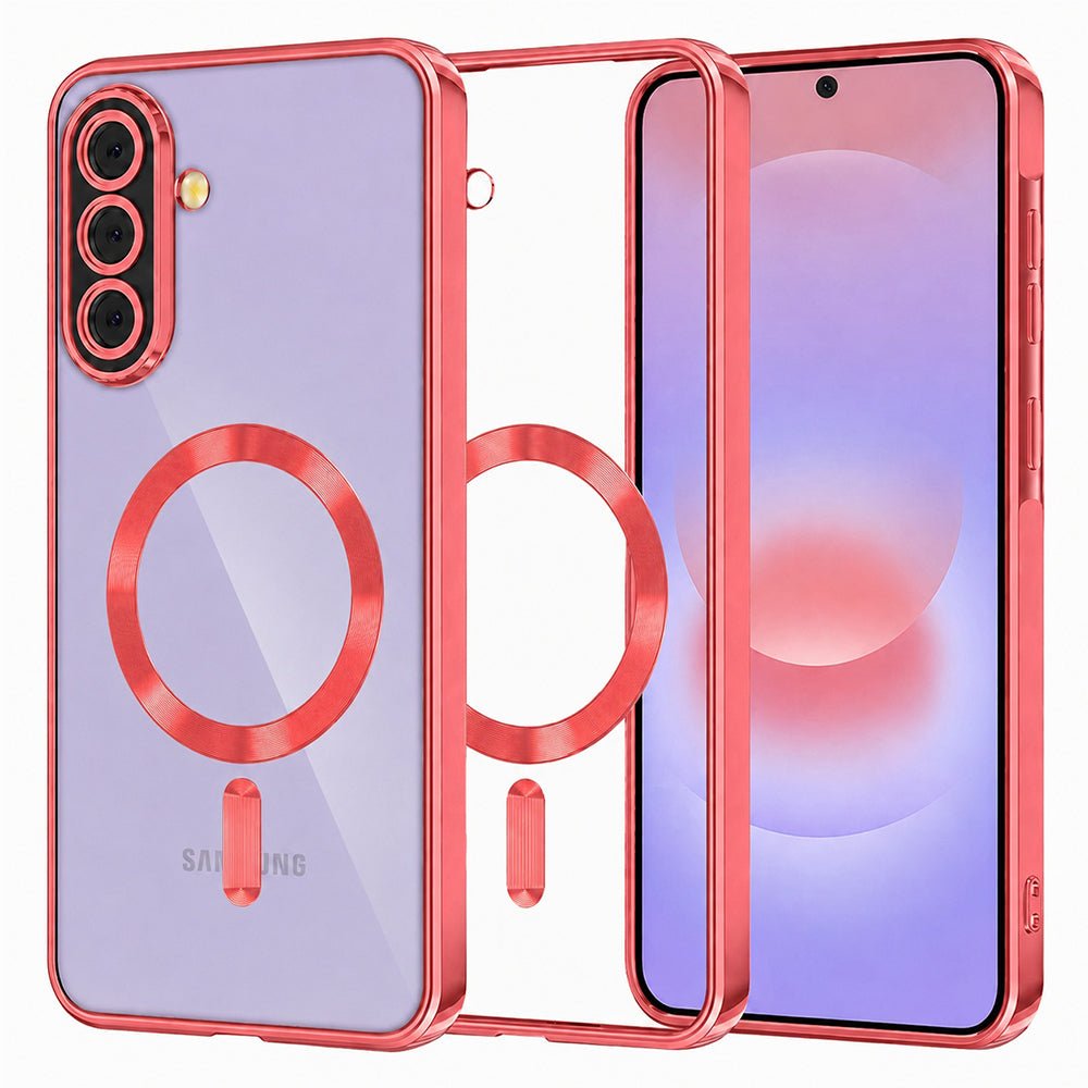 Techsuit Samsung Galaxy A37 5G - Θήκη Σιλικόνης - Luxury Crystal MagSafe - Red