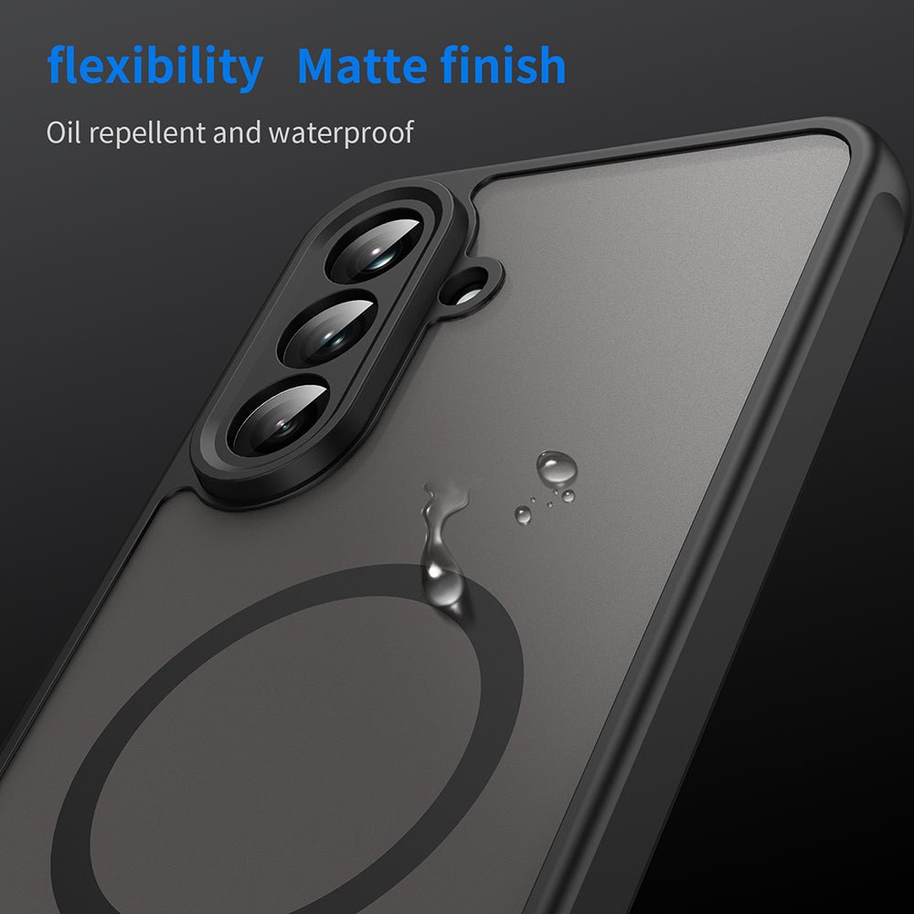 Techsuit Samsung Galaxy A56 5G - Σκληρή Θήκη με Πλαίσιο Σιλικόνης και MagSafe - HaloFrost II MagSafe - Black