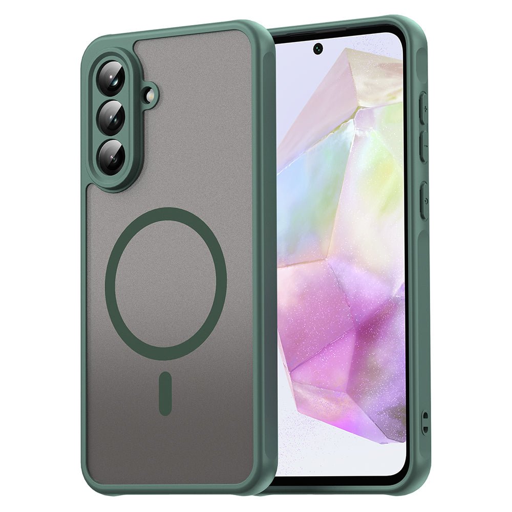Techsuit Samsung Galaxy A56 5G - Σκληρή Θήκη με Πλαίσιο Σιλικόνης και MagSafe - HaloFrost II MagSafe - Green