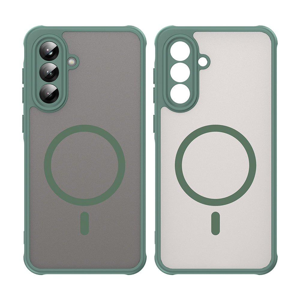 Techsuit Samsung Galaxy A56 5G - Σκληρή Θήκη με Πλαίσιο Σιλικόνης και MagSafe - HaloFrost II MagSafe - Green
