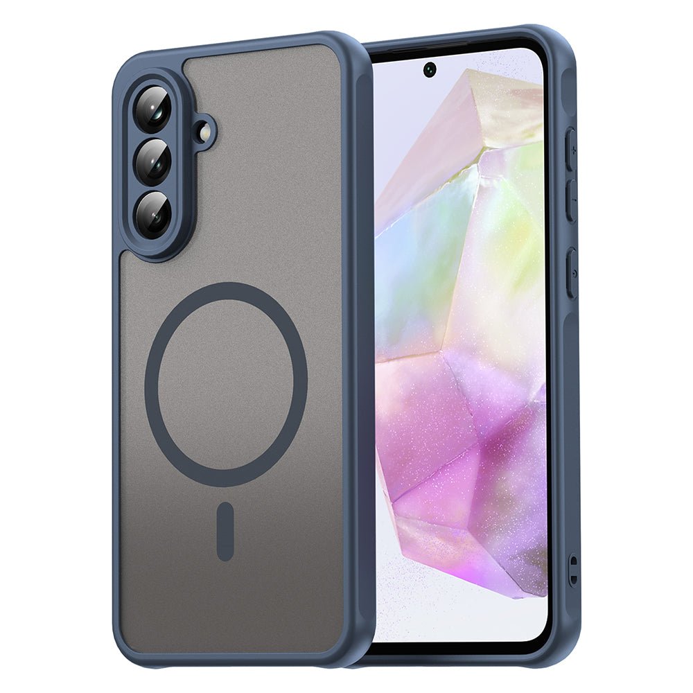 Techsuit Samsung Galaxy A56 5G - Σκληρή Θήκη με Πλαίσιο Σιλικόνης και MagSafe - HaloFrost II MagSafe - Navy Blue