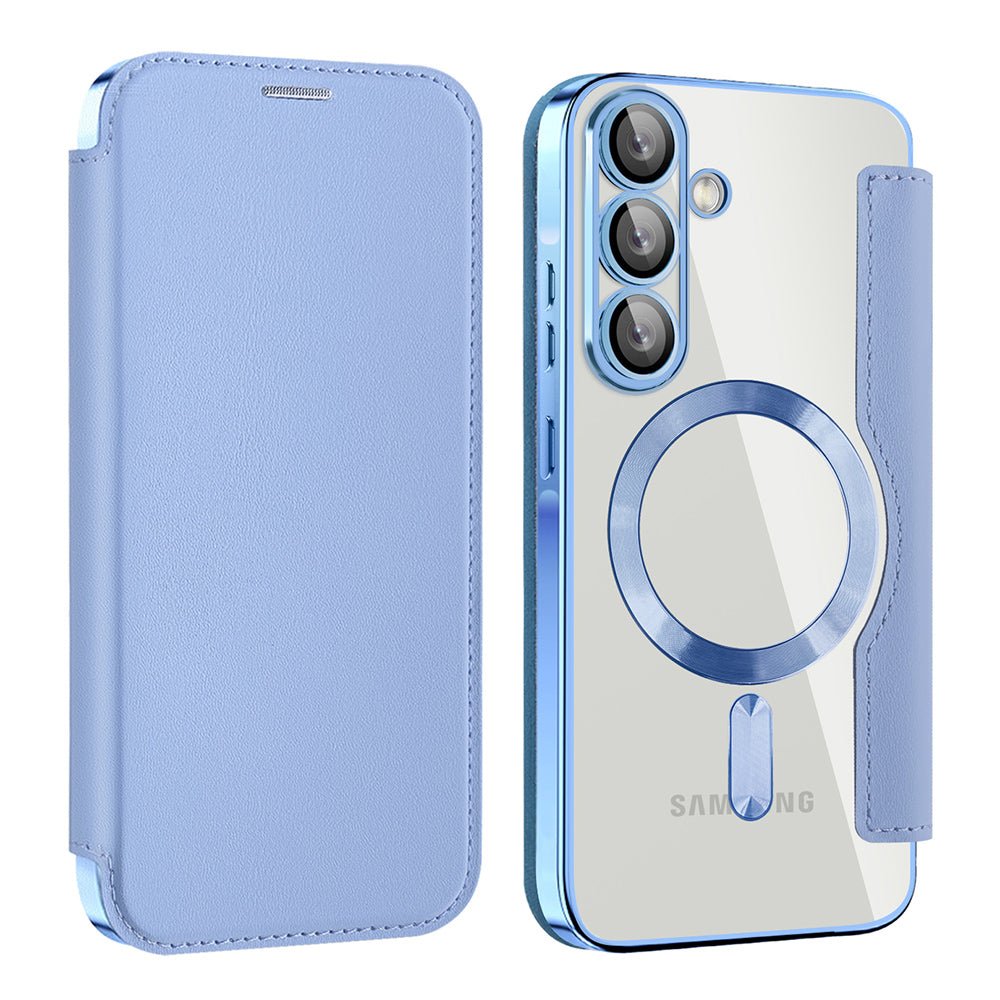 Techsuit Samsung Galaxy A56 5G - Θήκη Βιβλίο με MagSafe με Υποδοχές Καρτών και RFID Προστασία - SmartMag Book Case - Light Blue
