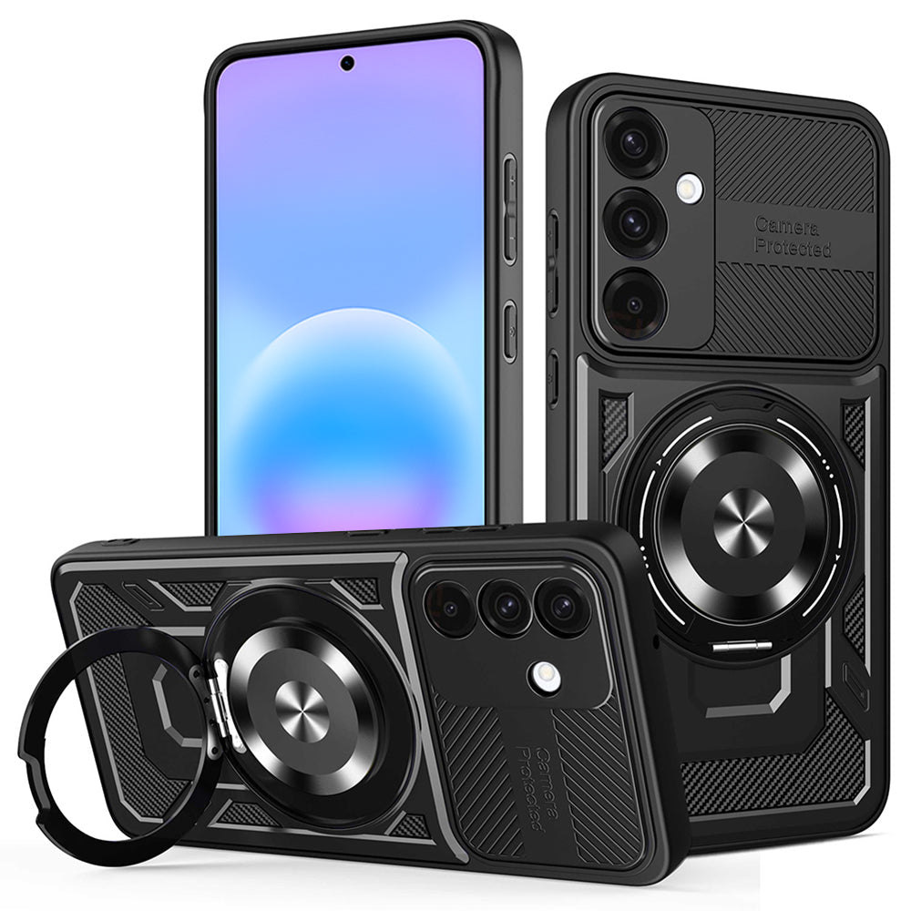 Techsuit Samsung Galaxy A57 5G - Σκληρή Θήκη με Δαχτυλίδι Συγκράτησης - RuggedCam - Black