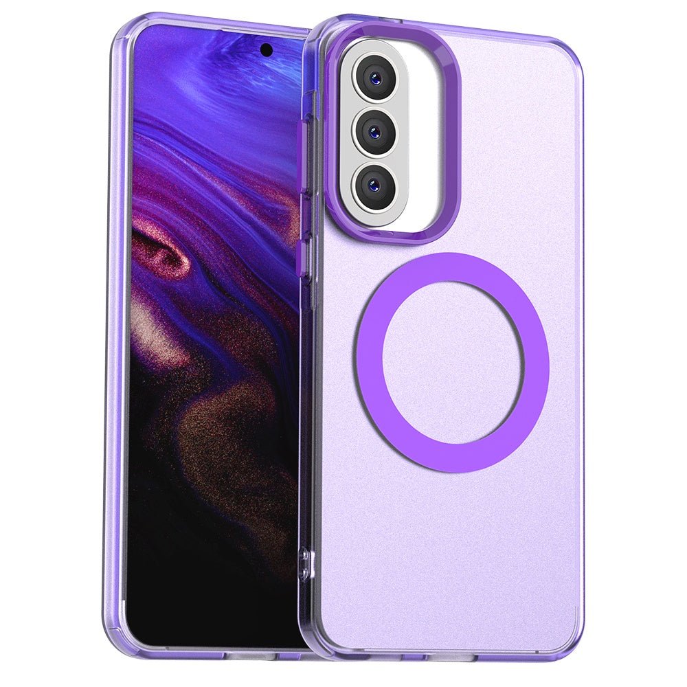 Techsuit Samsung Galaxy A57 5G - Σκληρή Θήκη με Πλαίσιο Σιλικόνης και MagSafe - CandyCase MagSafe - Purple
