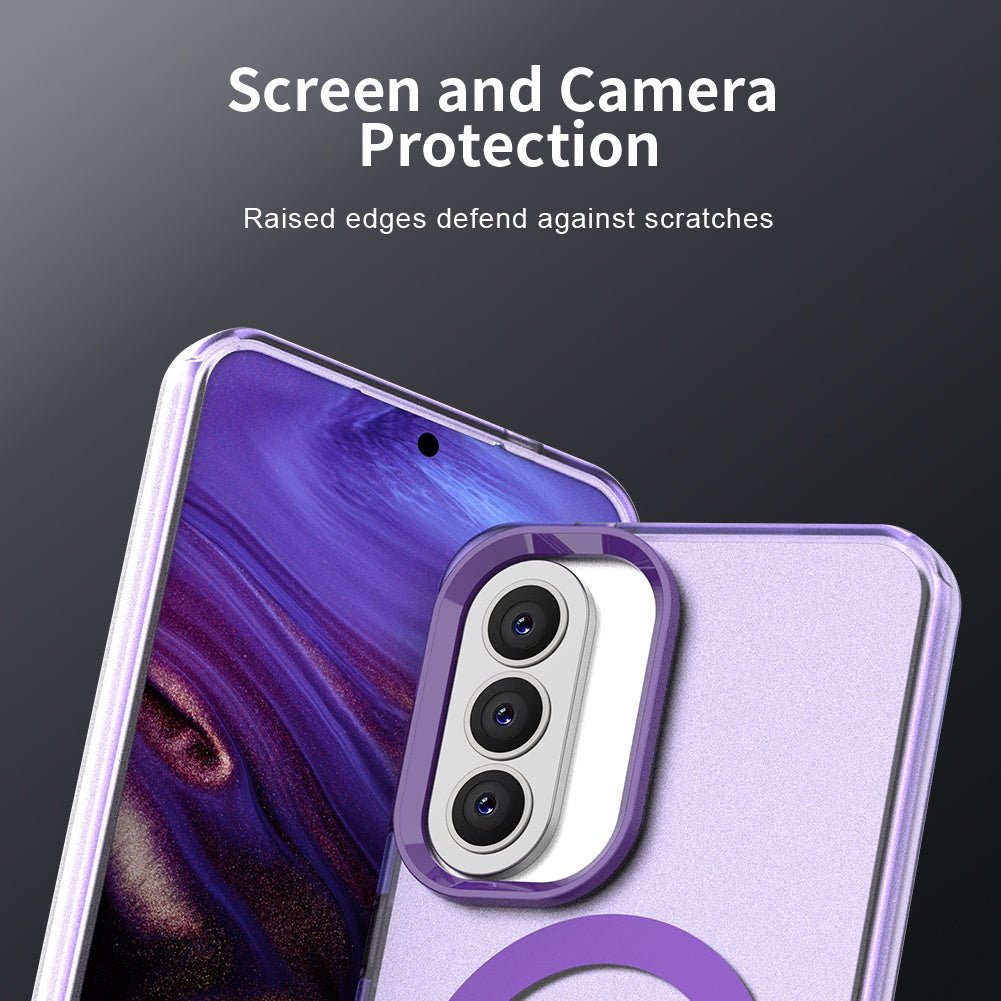 Techsuit Samsung Galaxy A57 5G - Σκληρή Θήκη με Πλαίσιο Σιλικόνης και MagSafe - CandyCase MagSafe - Purple