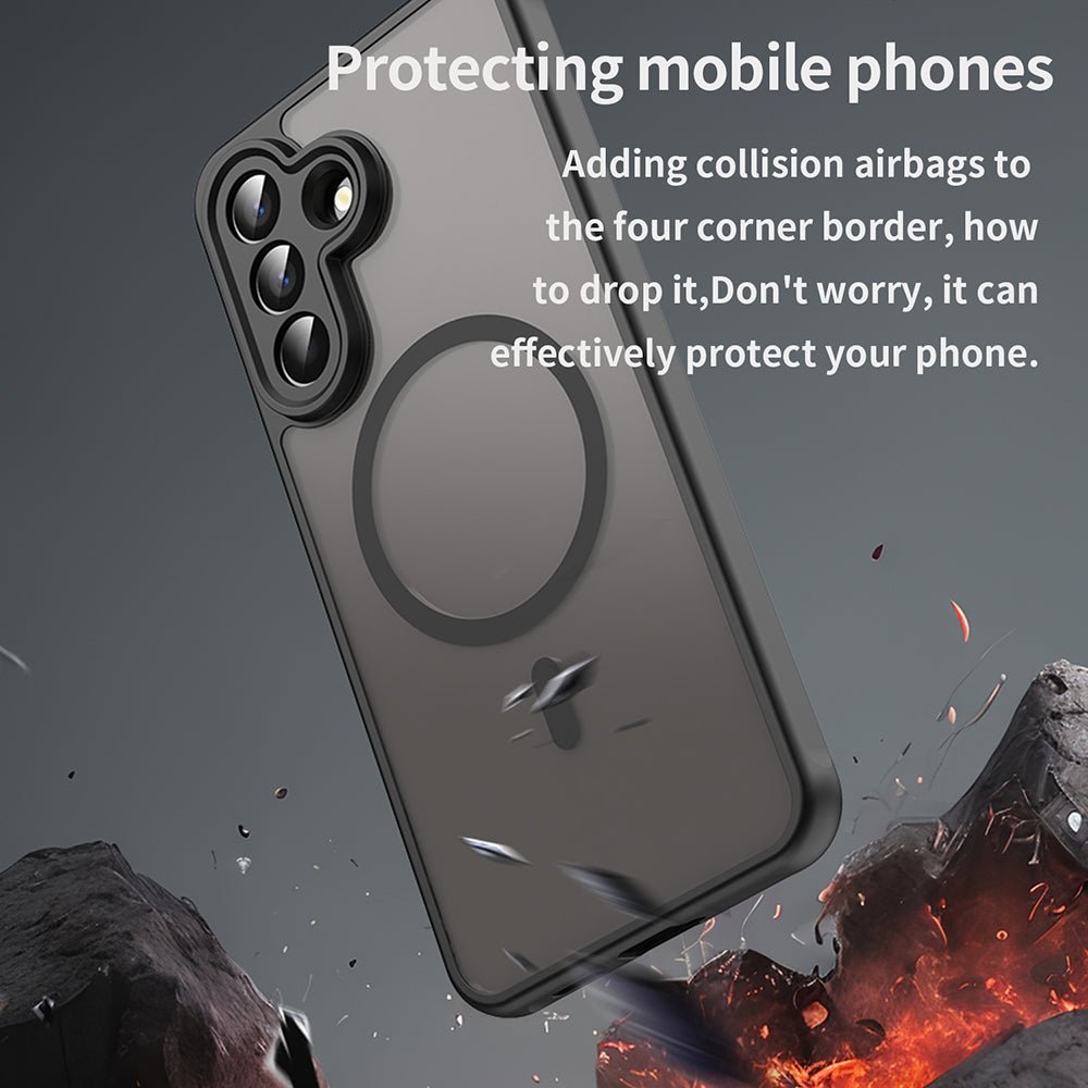 Techsuit Samsung Galaxy A57 5G - Σκληρή Θήκη με Πλαίσιο Σιλικόνης και MagSafe - HaloFrost II MagSafe - Black