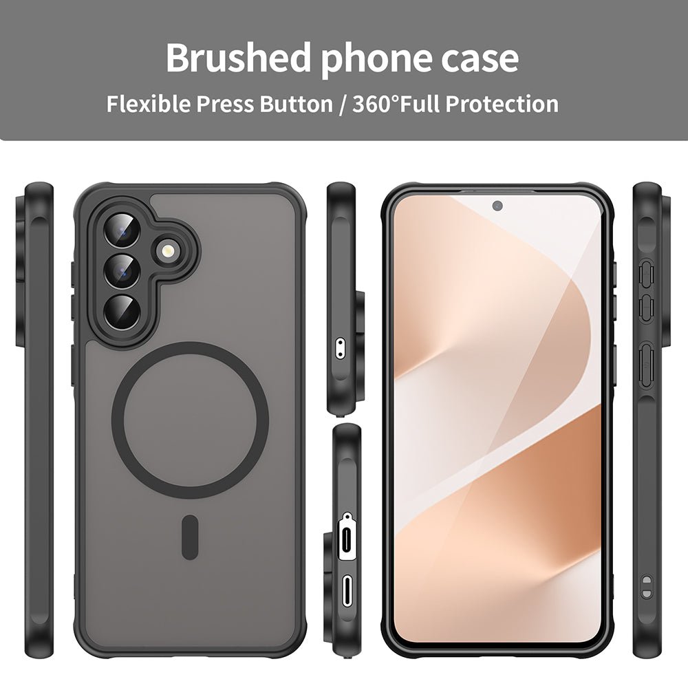 Techsuit Samsung Galaxy A57 5G - Σκληρή Θήκη με Πλαίσιο Σιλικόνης και MagSafe - HaloFrost II MagSafe - Black