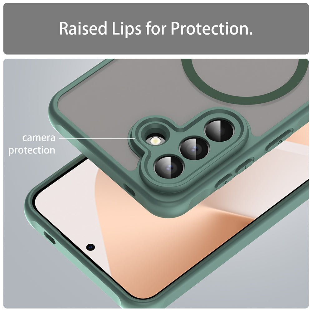 Techsuit Samsung Galaxy A57 5G - Σκληρή Θήκη με Πλαίσιο Σιλικόνης και MagSafe - HaloFrost II MagSafe - Green