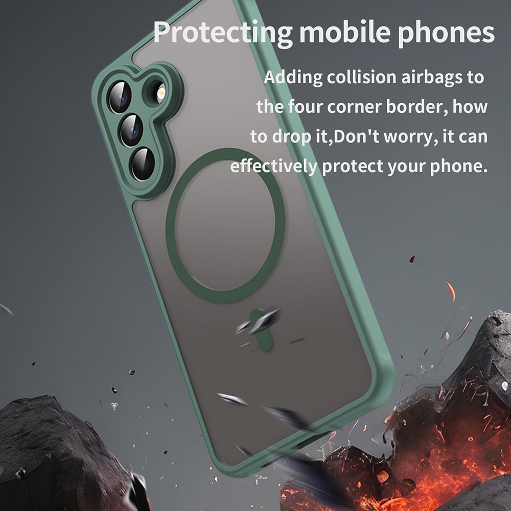 Techsuit Samsung Galaxy A57 5G - Σκληρή Θήκη με Πλαίσιο Σιλικόνης και MagSafe - HaloFrost II MagSafe - Green