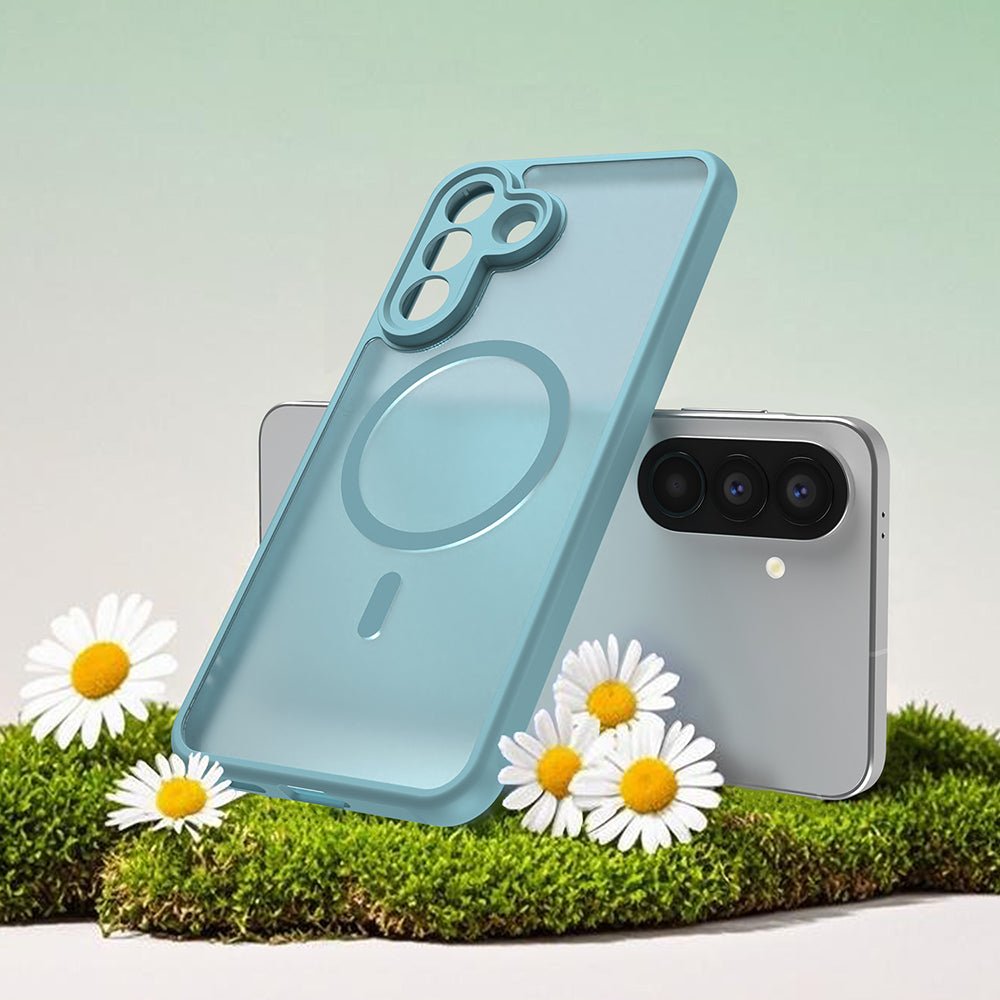 Techsuit Samsung Galaxy A57 5G - Σκληρή Θήκη με Πλαίσιο Σιλικόνης και MagSafe - HaloFrost II MagSafe - Mint Green