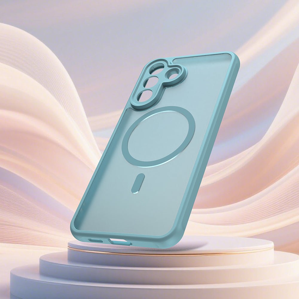 Techsuit Samsung Galaxy A57 5G - Σκληρή Θήκη με Πλαίσιο Σιλικόνης και MagSafe - HaloFrost II MagSafe - Mint Green