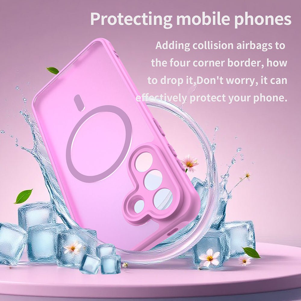 Techsuit Samsung Galaxy A57 5G - Σκληρή Θήκη με Πλαίσιο Σιλικόνης και MagSafe - HaloFrost II MagSafe - Pink