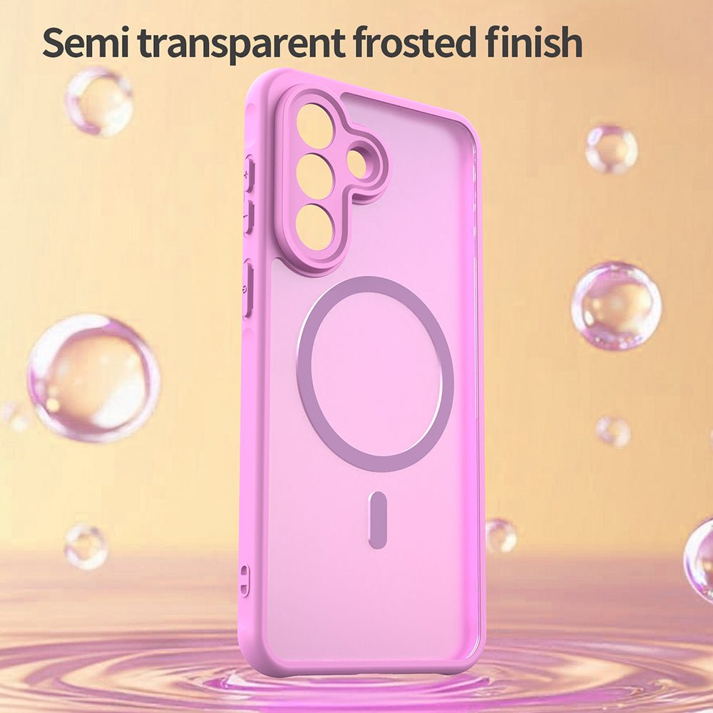 Techsuit Samsung Galaxy A57 5G - Σκληρή Θήκη με Πλαίσιο Σιλικόνης και MagSafe - HaloFrost II MagSafe - Pink