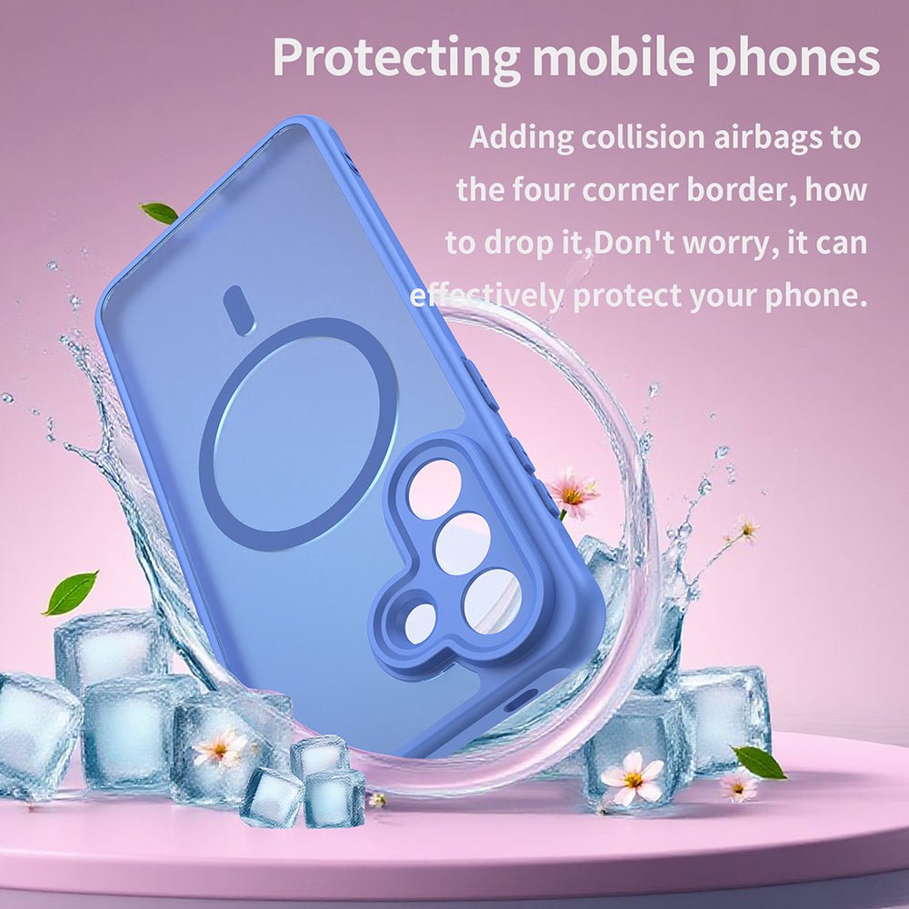 Techsuit Samsung Galaxy A57 5G - Σκληρή Θήκη με Πλαίσιο Σιλικόνης και MagSafe - HaloFrost II MagSafe - Sky Blue