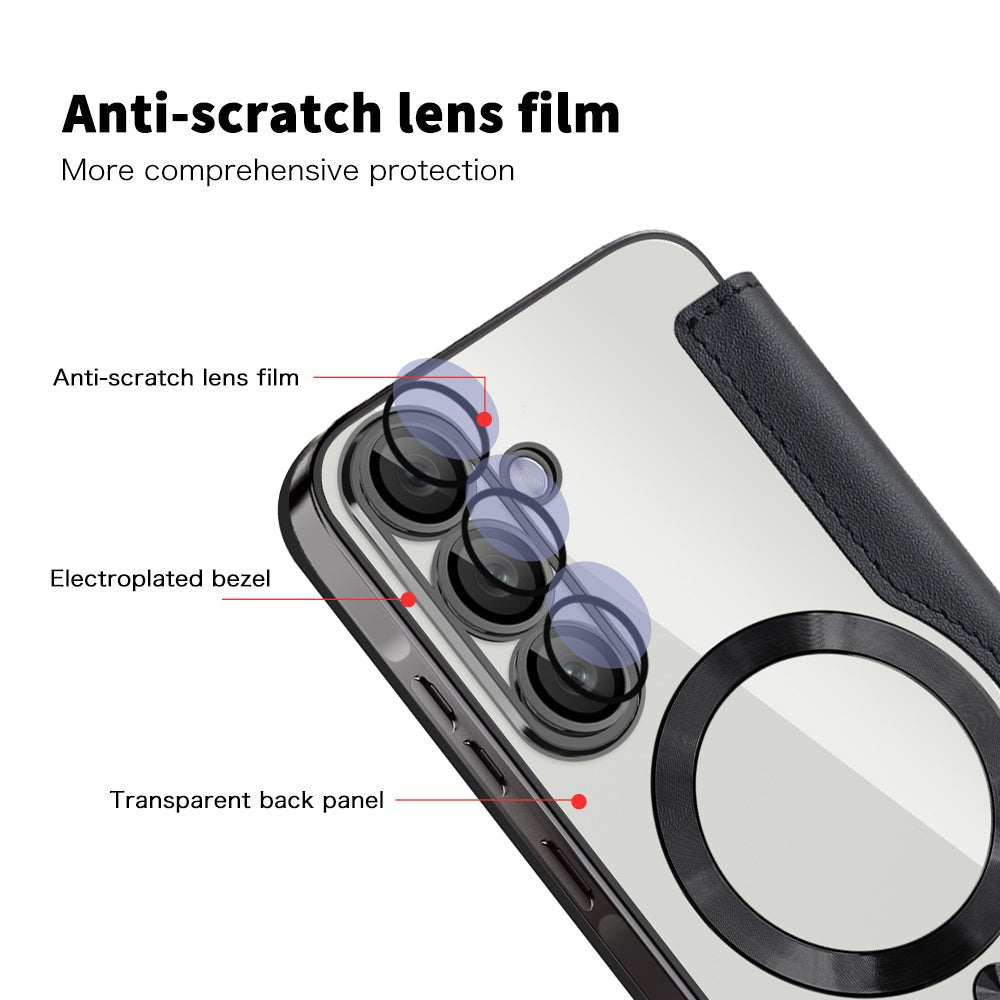 Techsuit Samsung Galaxy A57 5G - Θήκη Βιβλίο με MagSafe με Υποδοχές Καρτών και RFID Προστασία - SmartMag Book Case - Black