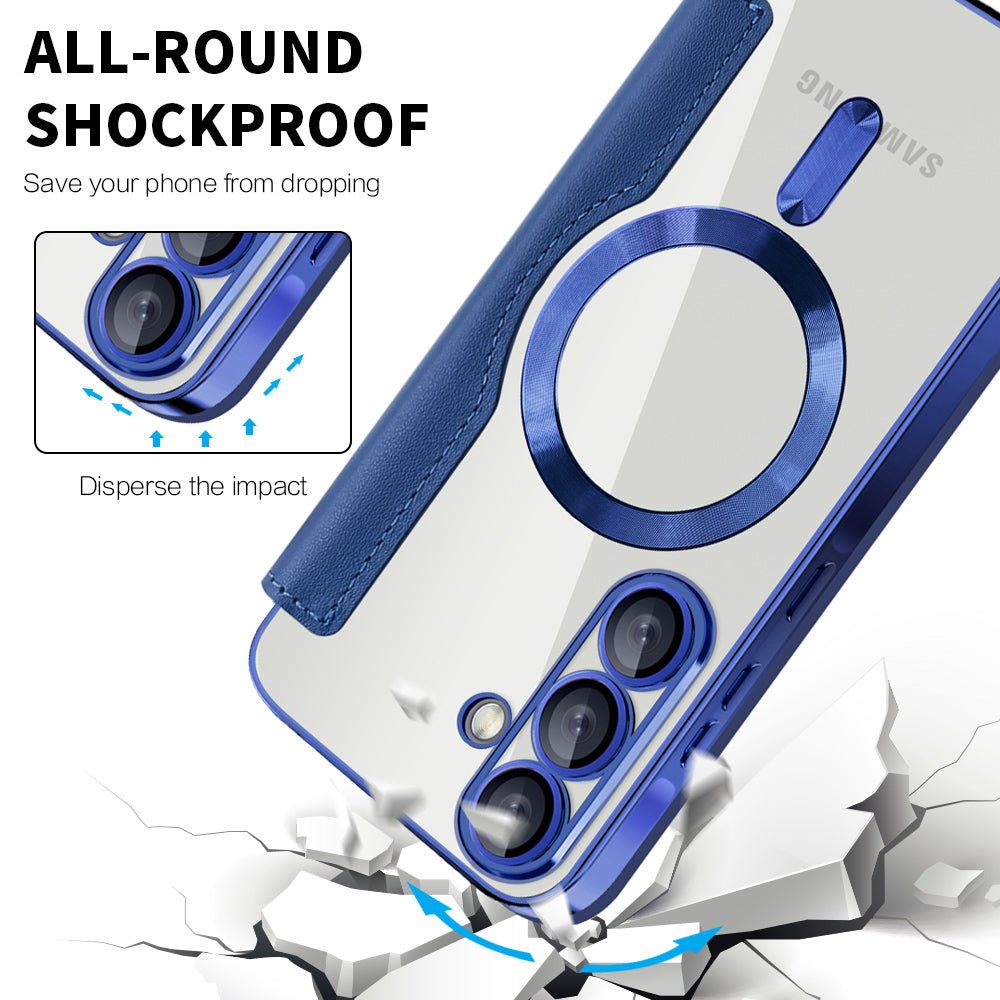 Techsuit Samsung Galaxy A57 5G - Θήκη Βιβλίο με MagSafe με Υποδοχές Καρτών και RFID Προστασία - SmartMag Book Case - Blue