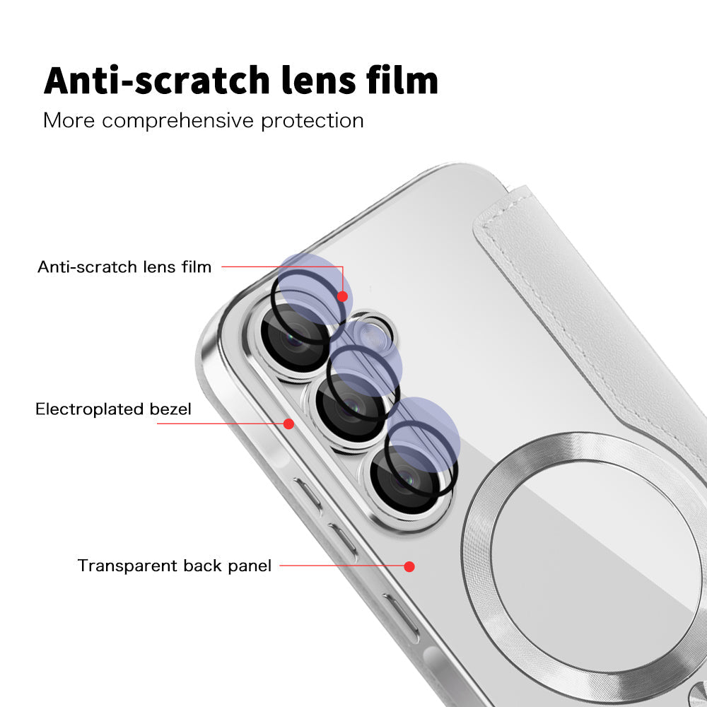 Techsuit Samsung Galaxy A57 5G - Θήκη Βιβλίο με MagSafe με Υποδοχές Καρτών και RFID Προστασία - SmartMag Book Case - Grey