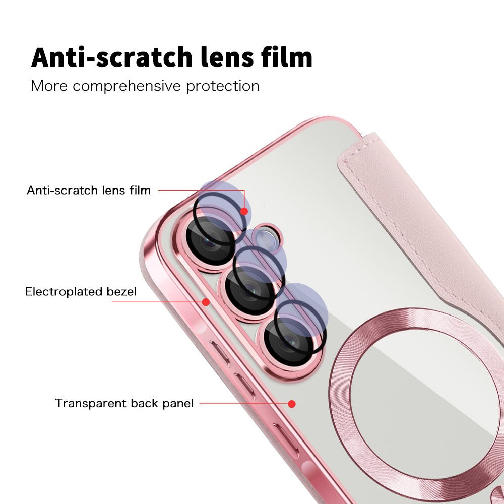 Techsuit Samsung Galaxy A57 5G - Θήκη Βιβλίο με MagSafe με Υποδοχές Καρτών και RFID Προστασία - SmartMag Book Case - Pink