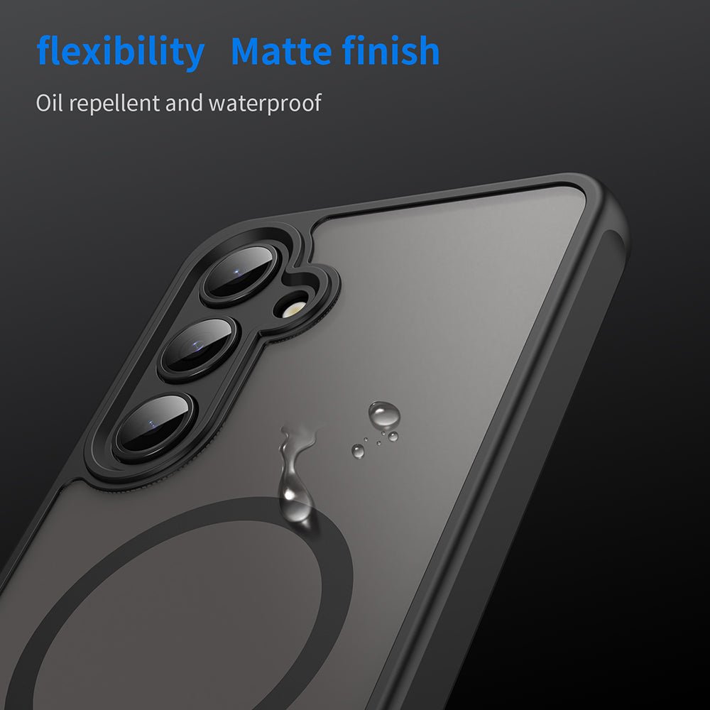 Techsuit Samsung Galaxy S24 FE - Σκληρή Θήκη με Πλαίσιο Σιλικόνης και MagSafe - HaloFrost II MagSafe - Black