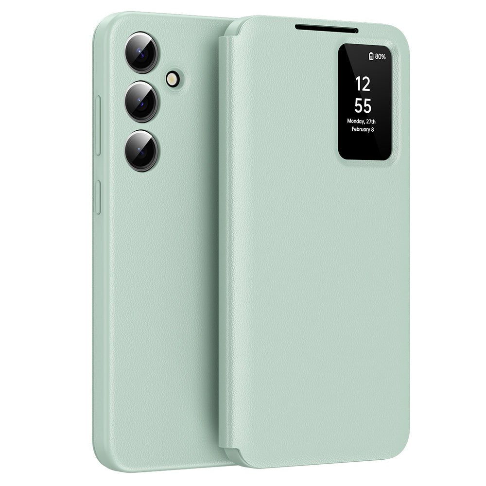 Techsuit Samsung Galaxy S24 FE - Θήκη Βιβλίο με Θέση για 1 Κάρτα - SmartView Series - Green