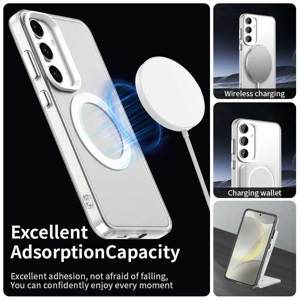 Techsuit Samsung Galaxy S24 Plus / S25 Plus - Σκληρή Θήκη με Πλαίσιο Σιλικόνης και MagSafe - CandyCase MagSafe - White