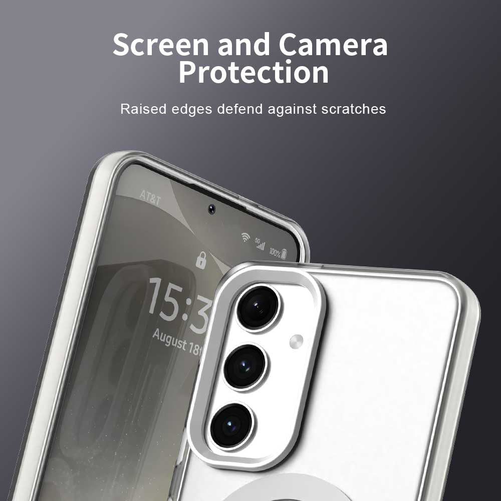 Techsuit Samsung Galaxy S24 Plus / S25 Plus - Σκληρή Θήκη με Πλαίσιο Σιλικόνης και MagSafe - CandyCase MagSafe - White