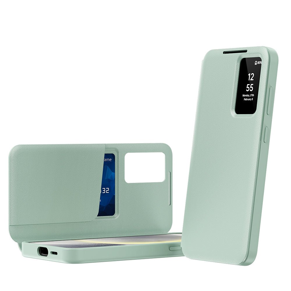 Techsuit Samsung Galaxy S24 Plus - Θήκη Βιβλίο με Θέση για 1 Κάρτα - SmartView Series - Green