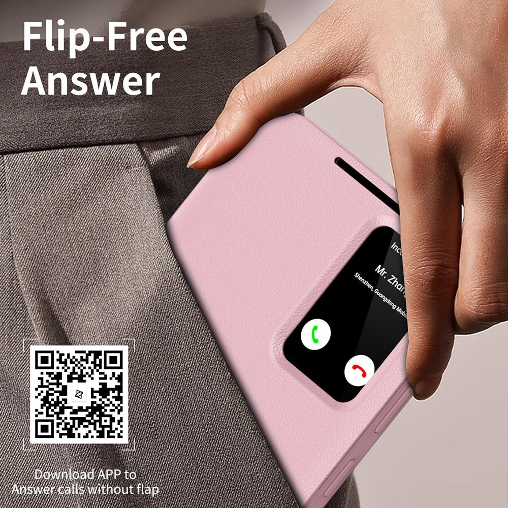 Techsuit Samsung Galaxy S24 Plus - Θήκη Βιβλίο με Θέση για 1 Κάρτα - SmartView Series - Pink