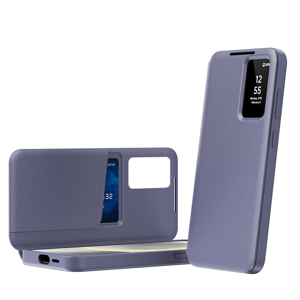 Techsuit Samsung Galaxy S24 Plus - Θήκη Βιβλίο με Θέση για 1 Κάρτα - SmartView Series - Purple