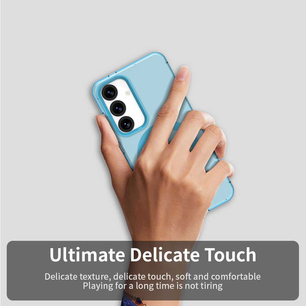 Techsuit Samsung Galaxy S24 / S25 - Σκληρή Θήκη με Πλαίσιο Σιλικόνης και MagSafe - CandyCase MagSafe - Blue